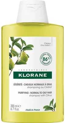 Шампунь Klorane Citrus Цитрон енергетичний легкий, 200 мл