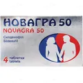 Новагра 50 таблетки, в/плів. обол. по 50 мг №4