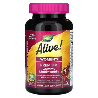 Мультивитамины для женщин Nature's Way Alive! Womens Premium, 75 жевательных таблеток