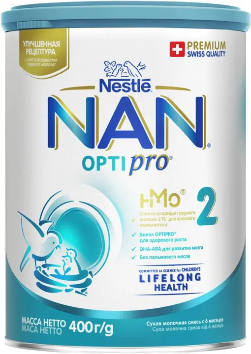Суміш суха молочна NAN 2 Optipro для дітей від 6 місяців, 400 г