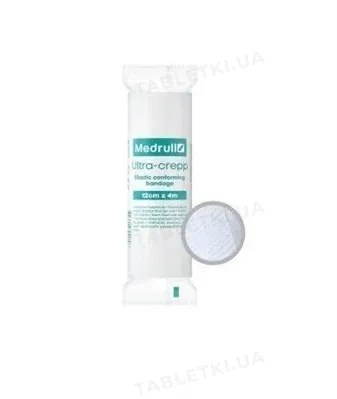Бинт еластичний Medrull Ultra-crepp високої розтяжності 4 м х 12 см