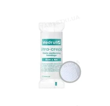 Бинт еластичний Medrull Ultra-crepp високої розтяжності 4 м х 8 см