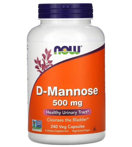 D-манноза 500 мг NOW D-Mannose, 240 растительных капсул