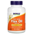 Льняное масло NOW Flax Oil 1000 мг с высоким содержанием лигнана, 120 капсул