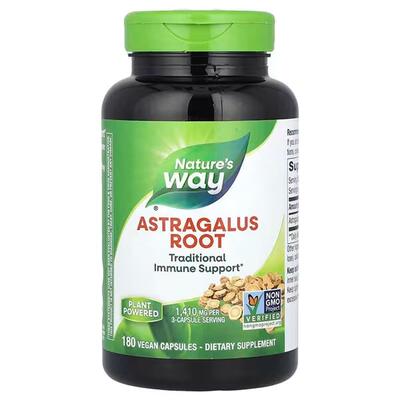 Астрагал корень Nature's Way Astragalus 1410 мг, 180 веганских капсул