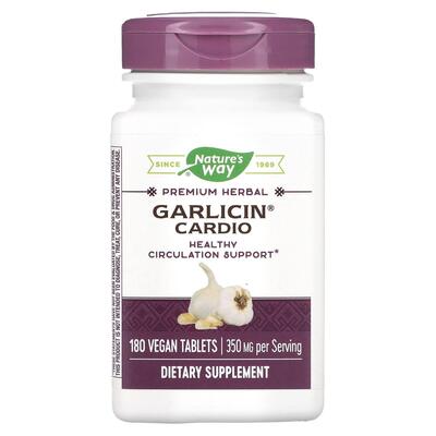 Гарлицин (чеснок) кардио Nature's Way Garlicin Cardio без запаха, 180 таблеток
