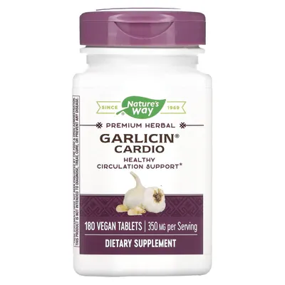 Гарліцин (часник) кардіо Nature's Way Garlicin Cardio без запаху, 180 таблеток
