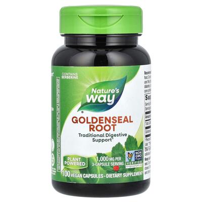 Желтокорень канадский (гидрастис) Nature's Way Goldenseal Root Nature's Way, 100 веганских капсул