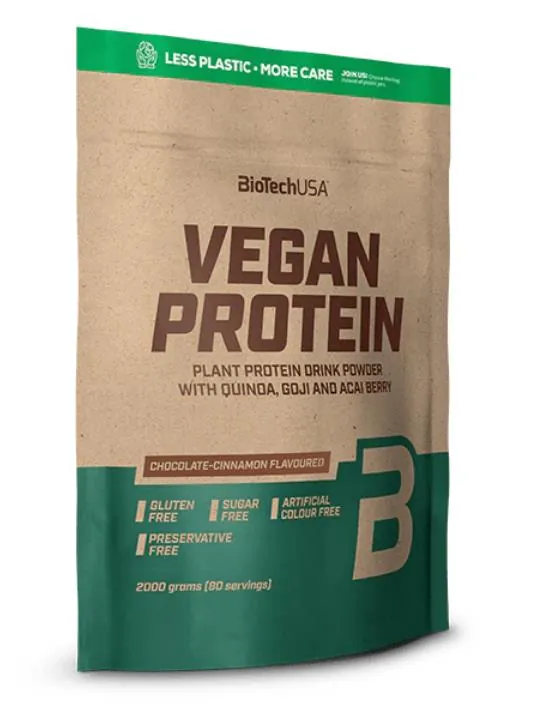 Протеїн рослинний змішаний Biotech Vegan Protein шоколад-кориця, 2 кг