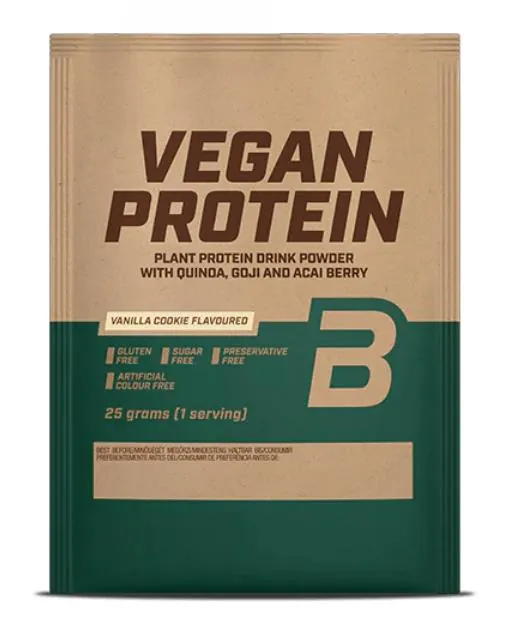 Протеїн рослинний змішаний Biotech Vegan Protein ванільне печиво, 25 г