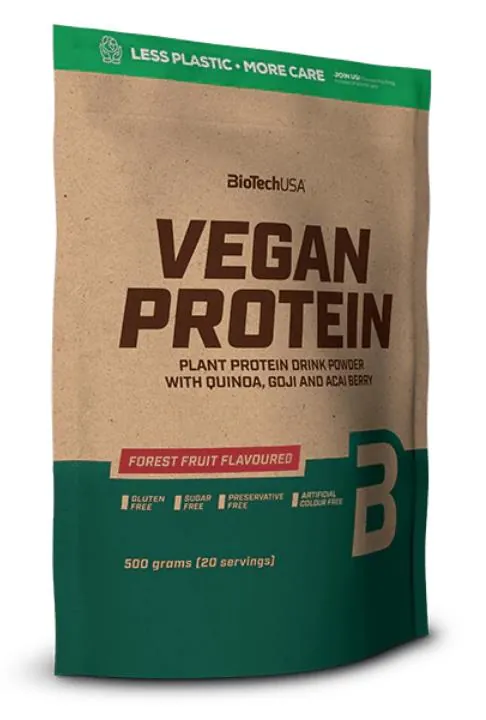 Протеїн рослинний змішаний Biotech Vegan Protein лісові ягоди, 500 г