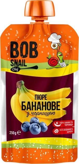 Пюре фруктовое Bob Snail Chef бананово-черничное, 250 г