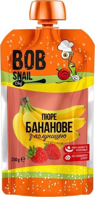 Пюре фруктовое Bob Snail Chef бананово-клубничное, 250 г