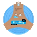 Игрушка летающий диск Collar 62472 PitchDog для апортировки для собак, 24 см, голубая