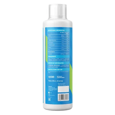 L-карнітин VPLab L-Carnitine 120000 тропічні фрукти, 500 мл