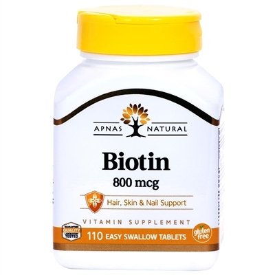 Биотин Apnas Natural таблетки по 800 мкг №110