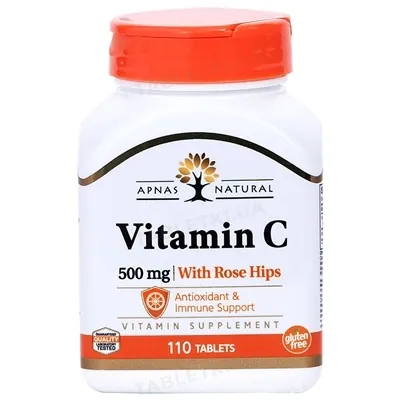 Вітамін С Apnas Natural таблетки по 500 мг з шипшиною №110