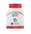 Вітамін Д3 21st Century Vitamin D3 2000 МО, 110 таблеток