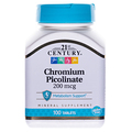 Хрома пиколинат 21st Century Chromium Picolinate таблетки по 200 мкг №100