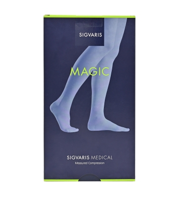 Чулки компрессионные Sigvaris Magic 304377 класс компрессии 1, закрытый мысок, высота normal, пурпурно фиолетовый, размер M PLUS