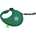 Поводок-рулетка для собак Collar WAUDOG R-leash с контейнером для пакетов, до 20 кг, светоотражающая лента, размер М, зеленый, 5 м