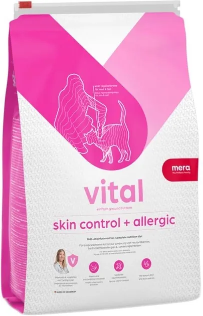 Корм сухий Mera MVH Skin Control + Allergic для котів при дерматозі та надмірному випадінні шерсті, 3 кг