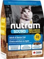 Корм сухой Nutram S5 Sound Balanced Wellness Adult/Urinary Cat со вкусом курицы и лосося, 1,13 кг