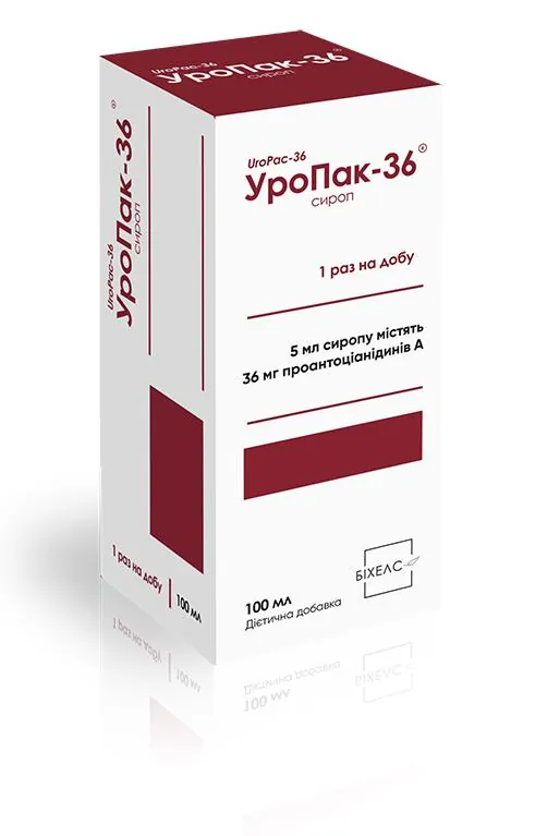 Уропак-36 сироп по 100 мл у флак.