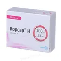 Корсар Н таблетки, в/плів. обол. по 160 мг/25 мг №30 (10х3)