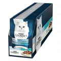 Корм вологий Purina Gourmet Perle Duo з океанічною рибою та тунцем мініфіле в підливі, 85 г