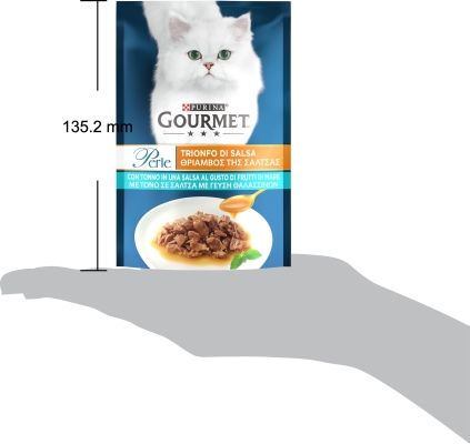 Корм вологий для кішок Purina Gourmet Perle Міні філе в соусі з тунцем, 85 г