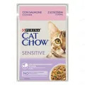 Корм вологий для кішок з чутливим травленням Purina Cat Chow шматочки в желе з лососем та цукіні, 85 г
