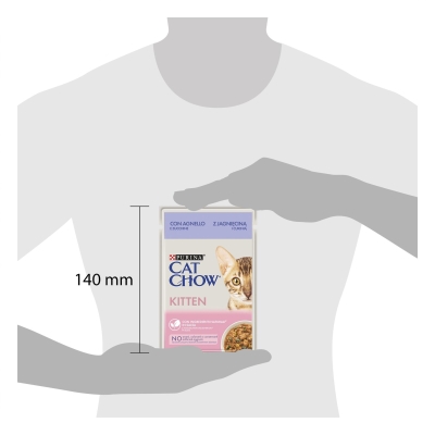 Корм влажный для котят Purina Cat Chow Kitten кусочки в подливе с ягненком и цуккини, 85 г