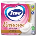 Туалетная бумага Zewa Exclusive белая 4 слоя, 4 рулона