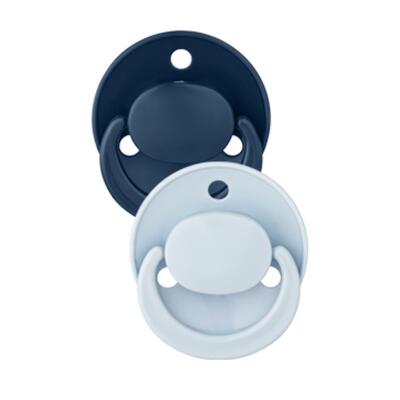 Пустышка латексная Baby-Nova 23500 круглая трехцветная 0-24 месяцев, 2 шт