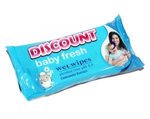 Серветки вологі Discount Baby Fresh дитячі з екстрактом ромашки, 15 шт