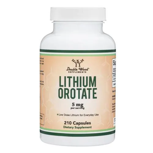 Літію оротат Double Wood Lithium Orotate 5 мг, 210 капсул