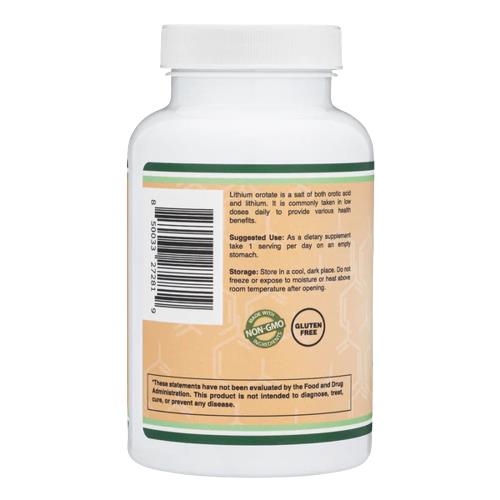 Лития оротат Double Wood Lithium Orotate 5 мг, 210 капсул