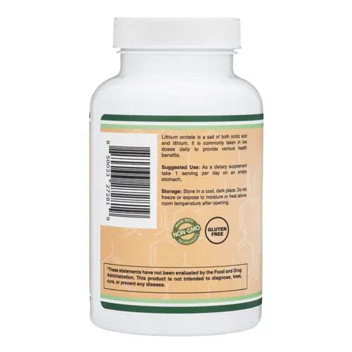 Літію оротат Double Wood Lithium Orotate 5 мг, 210 капсул