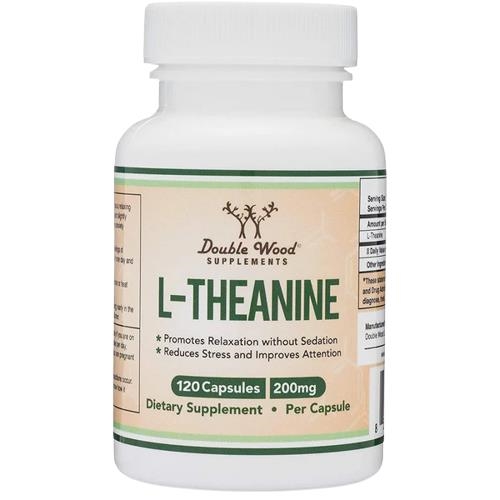 L-теанин Double Wood L-Theanine 200 мг, 120 капсул