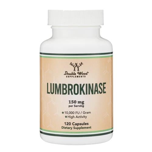 Люмброкиназа Double Wood Lumbrokinase 150 мг 10000 FU, 120 капсул