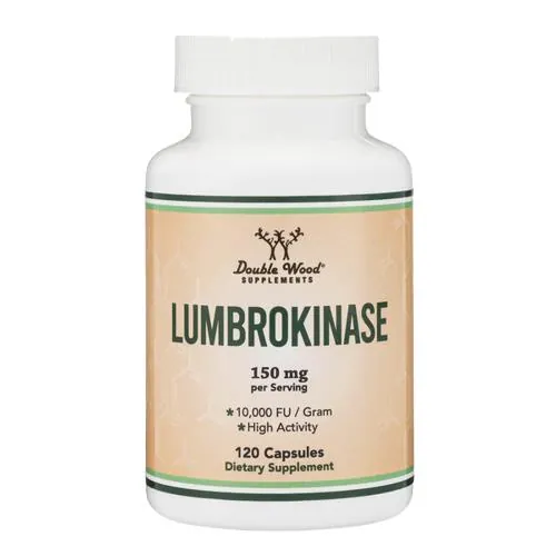Люмброкіназа Double Wood Lumbrokinase 150 мг 10000 FU, 120 капсул