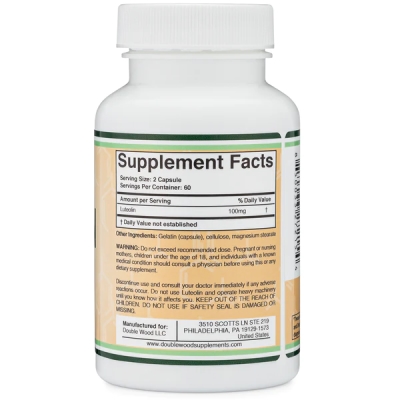 Лютеолин Double Wood Luteolin 100 мг, 120 капсул