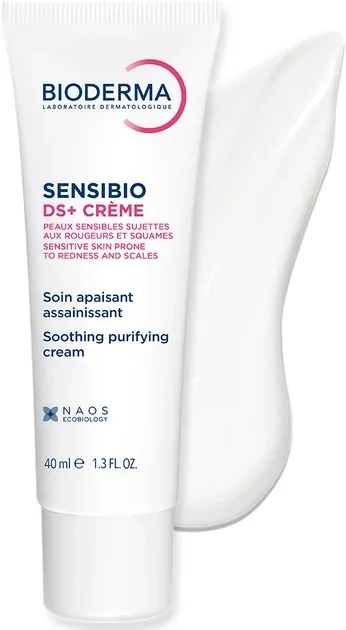 Крем для обличчя Bioderma Sensibio DS+ для чутливої шкіри схильної до почервоніння та лущення, 40 мл