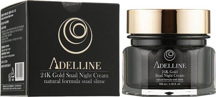 Крем для лица Adelline 24K Gold Snail ночной с коллоидным золотом и муцином улитки, 100 мл