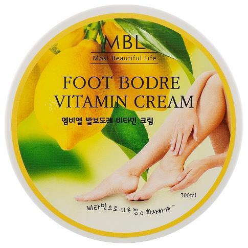 Крем для ніг MBL Foot Bodre Vitamin Cream з вітамінами проти сухості та натоптишів, 300 мл