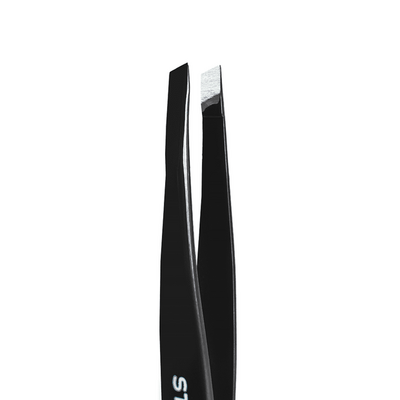 Пинцет для бровей Staleks Expert 11 узкие скошенные кромки, тип 4 Black