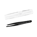 Пинцет для бровей Staleks Expert 11 узкие скошенные кромки, тип 4 Black