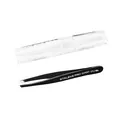 Пінцет для брів Staleks Expert 11 вузькі скошені кромки, тип 4 Black