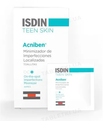 Серветки вологі Isdin Acniben Teen Skin, 30 шт